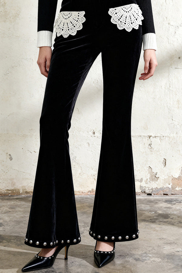 Round Neck Knit Top and Pants Set-Up