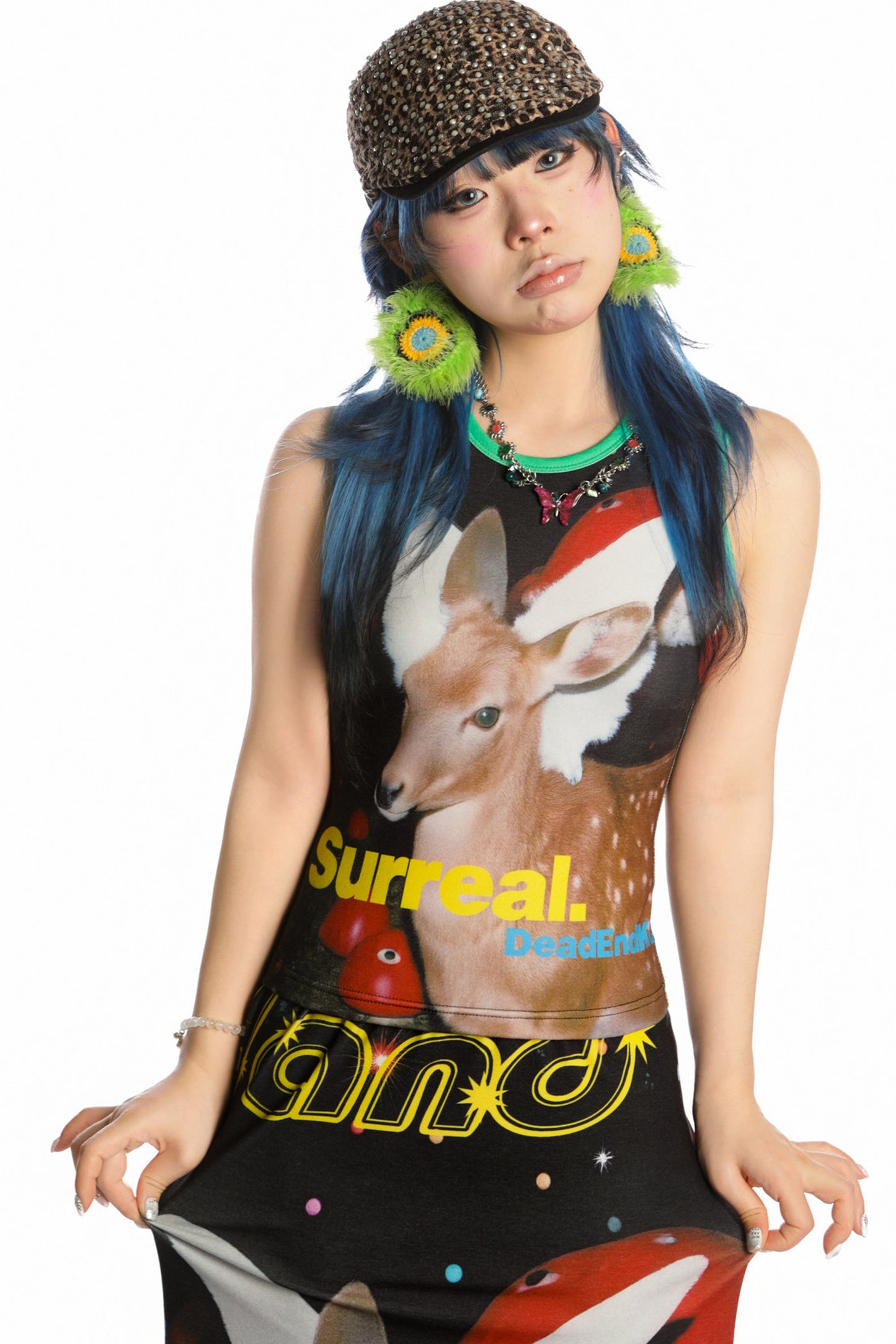 Y2K Devil Cat Print Sleeveless Tank Top
