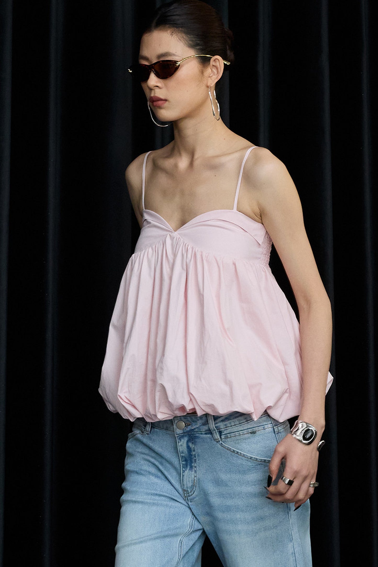 Mist Pink Cotton Camisole Top