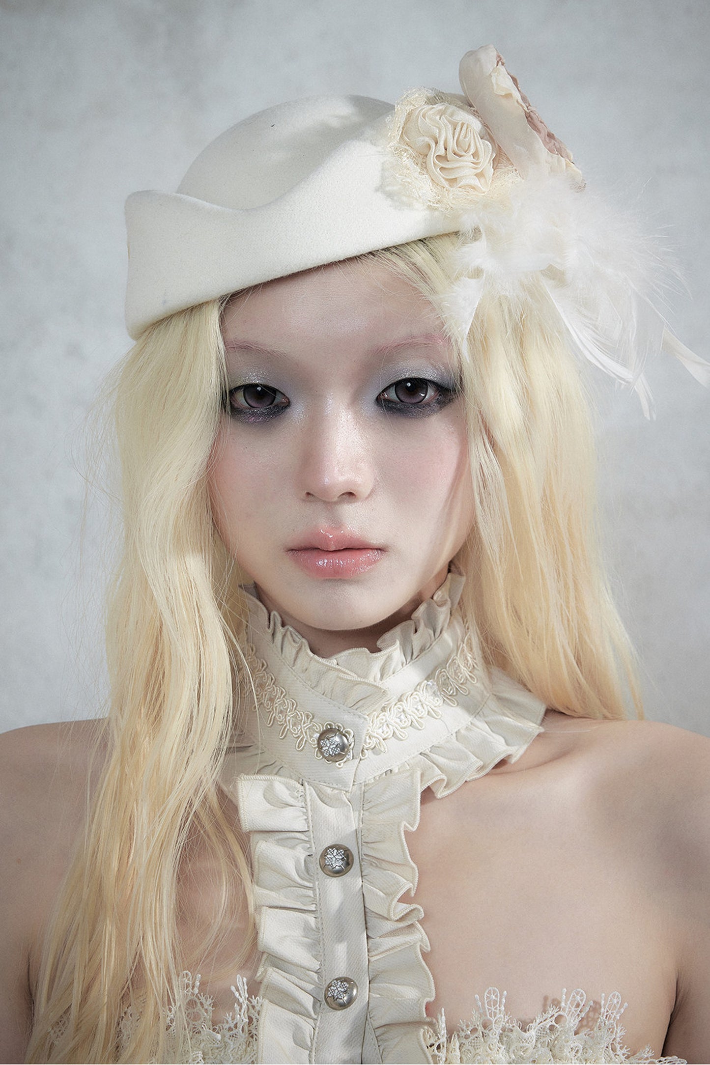 Baroque Lace Wool Beret