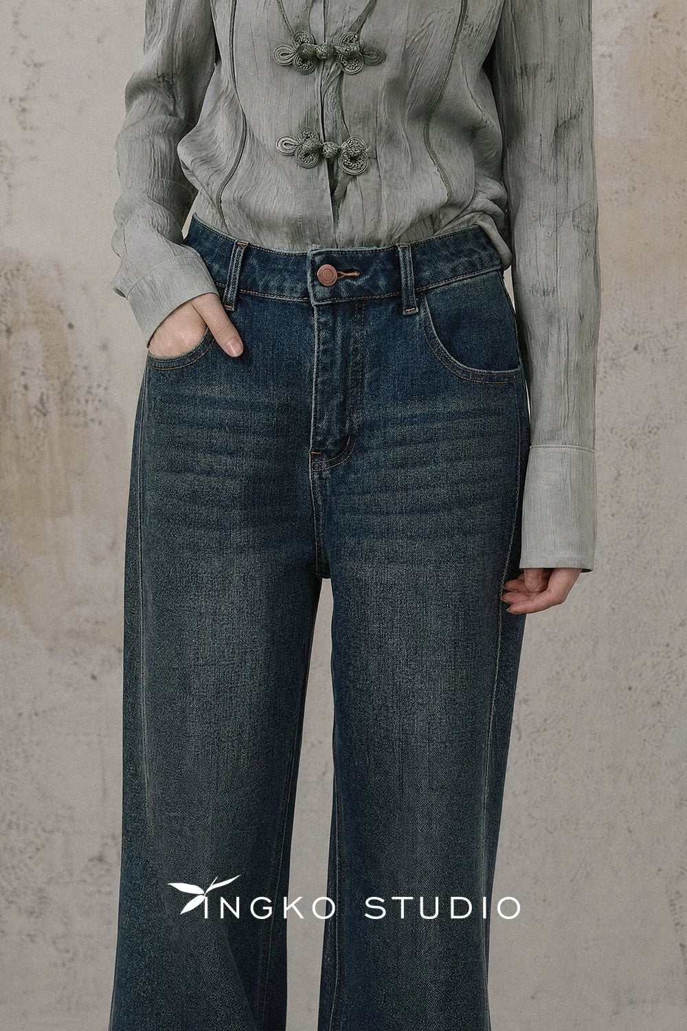 Denim Blue Flared Jeans