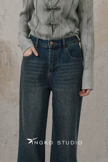 Denim Blue Flared Jeans
