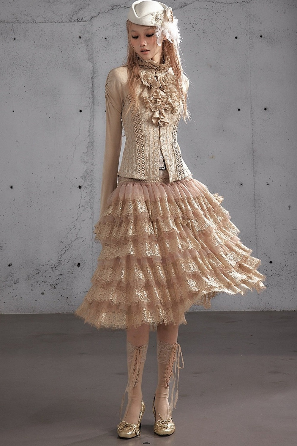 A-Line Tiered Cake Skirt