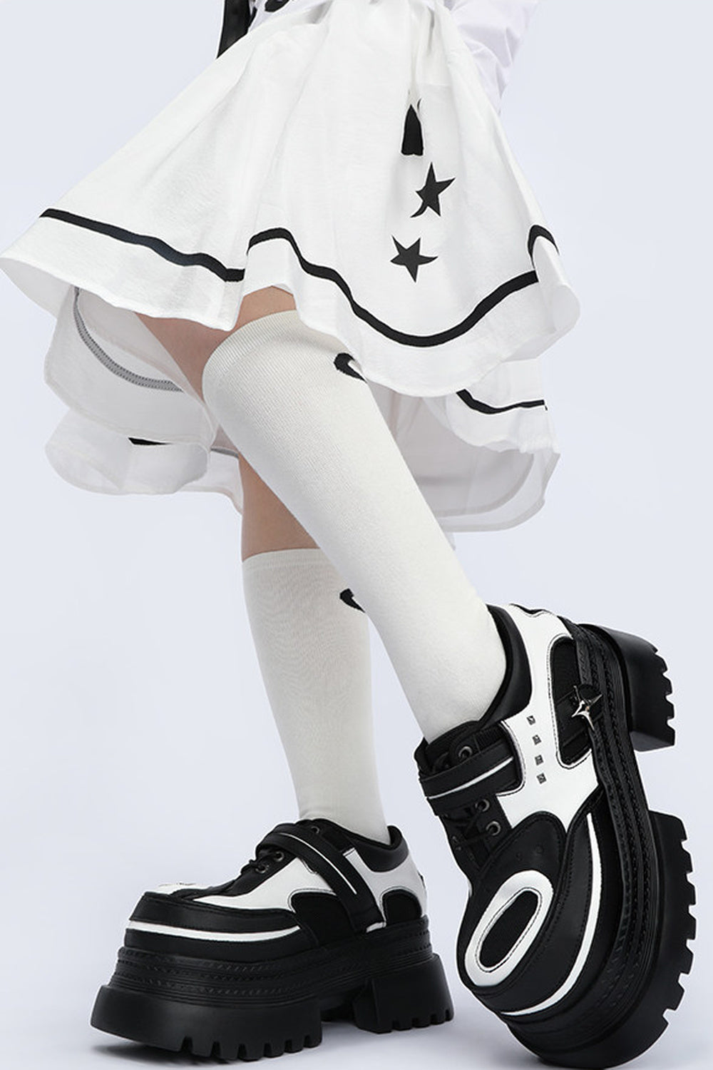 Gothic Functional Platform Leather Shoes