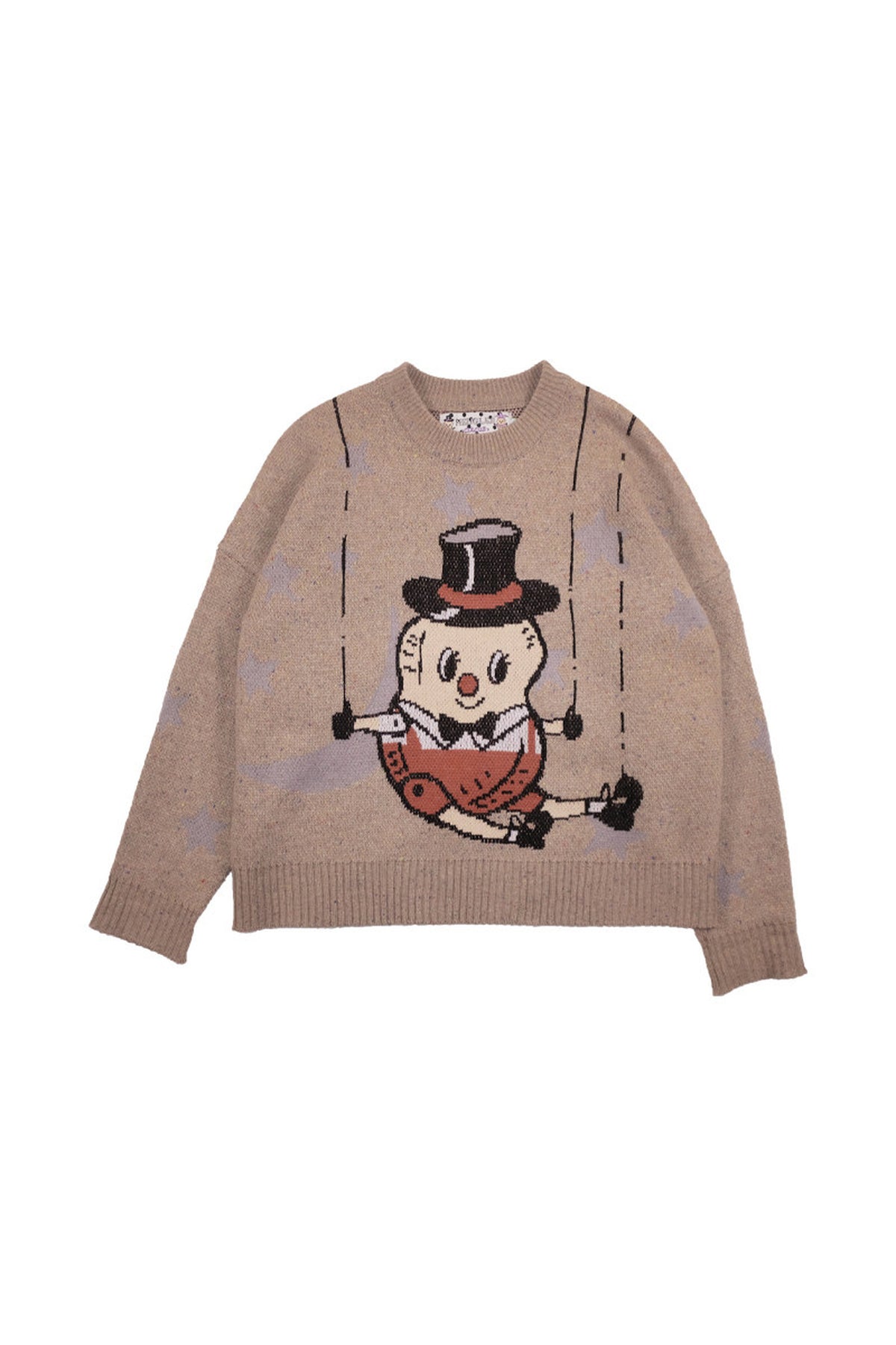 Fantasy Circus Peanut Puppet Star Knit Sweater