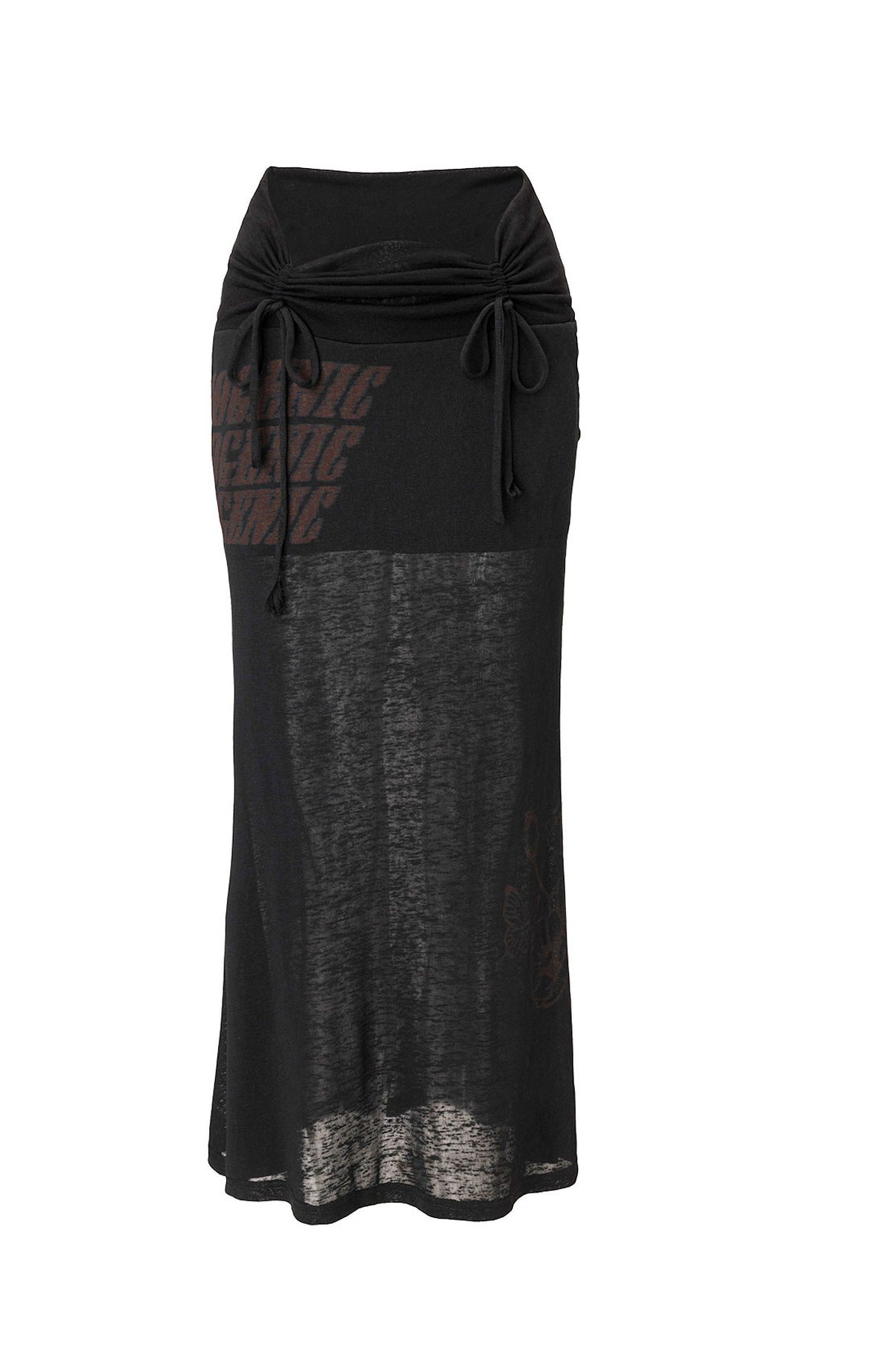 Punk English Printed Tencel Fishtail Skirt