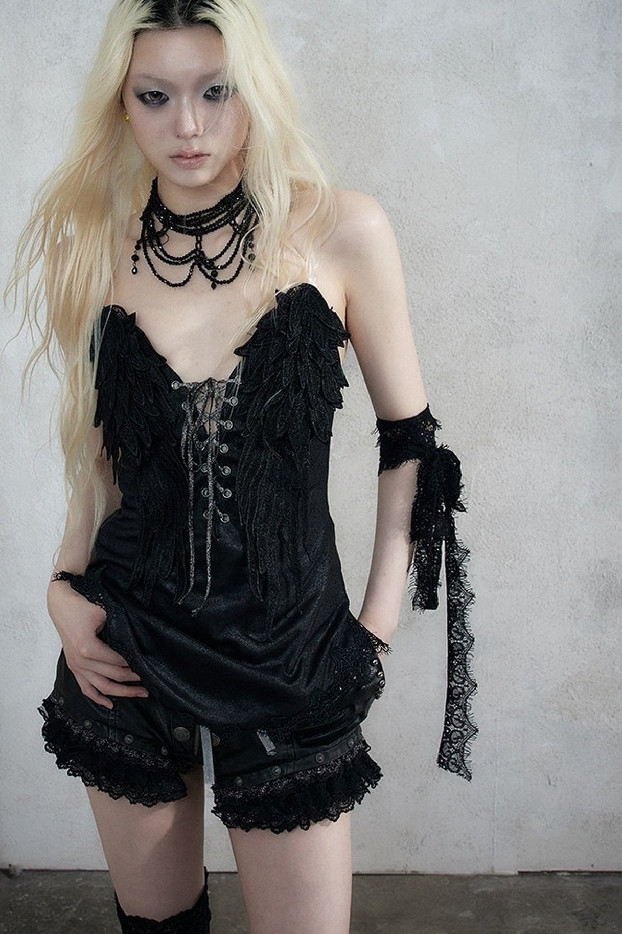 Retro Suede Embroidered Bustier Vest