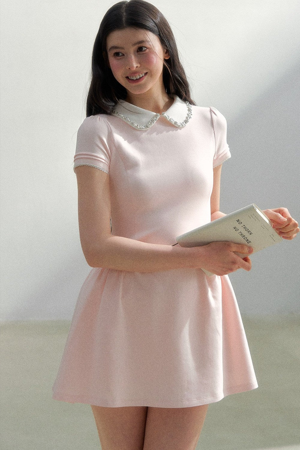 Retro Rhinestone Air Layer Dress