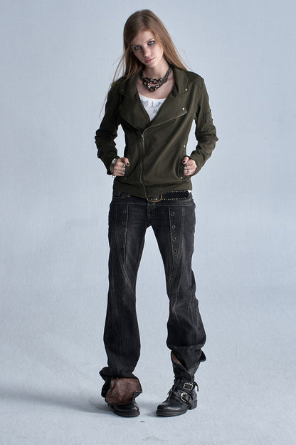 Washed Punk Rivet Jacket