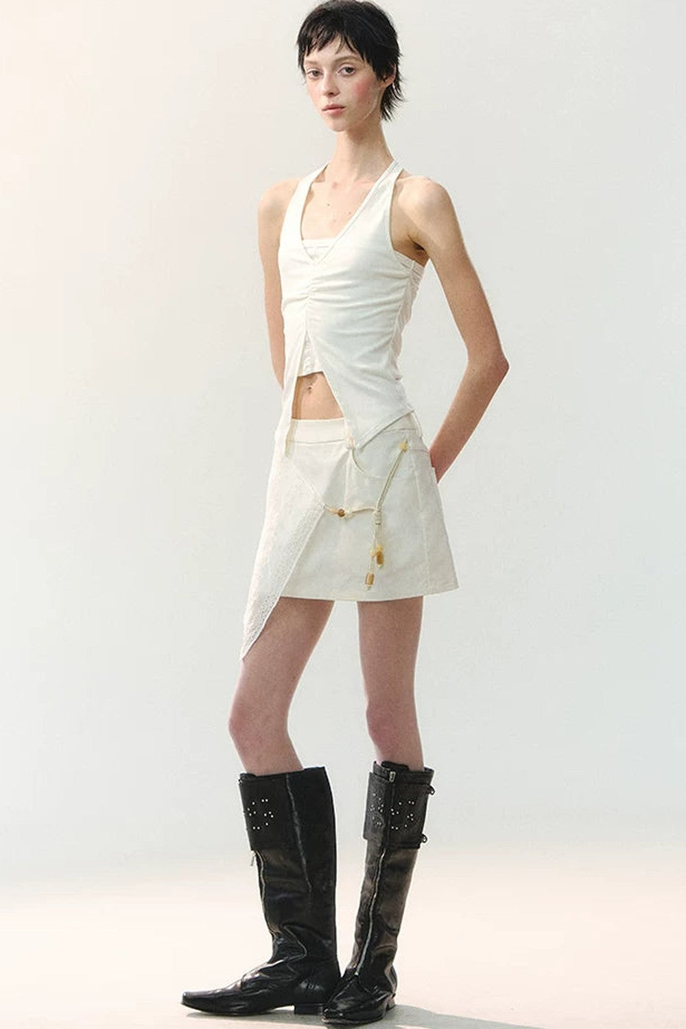 Ink Pearl Layered Skirt