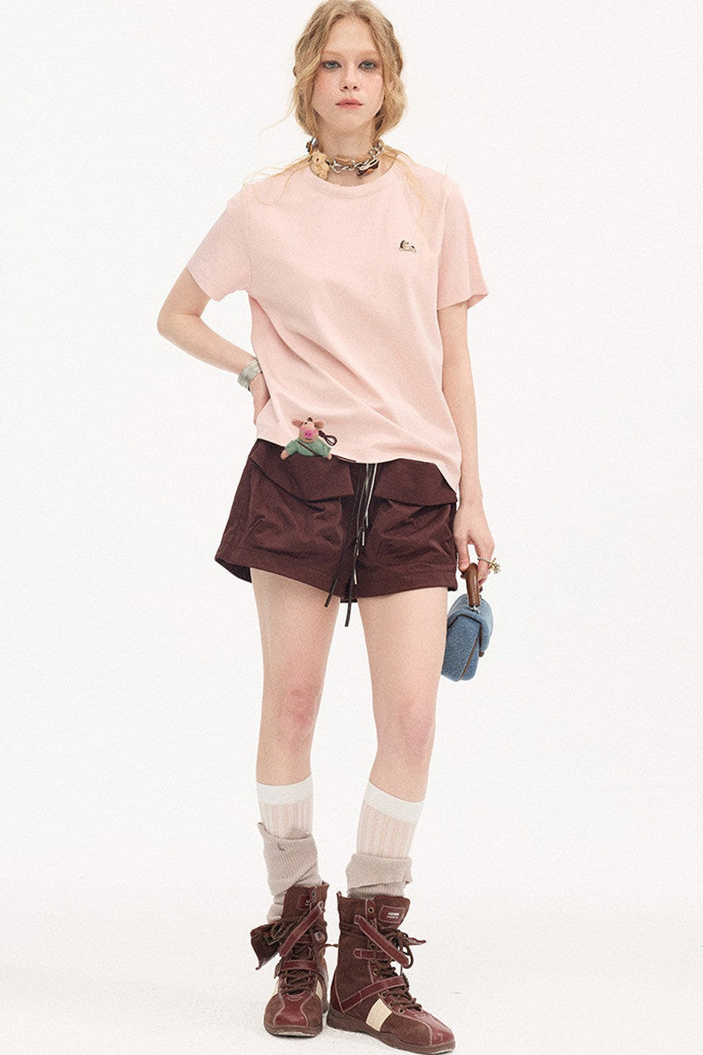 Loose Cotton Round Neck Top
