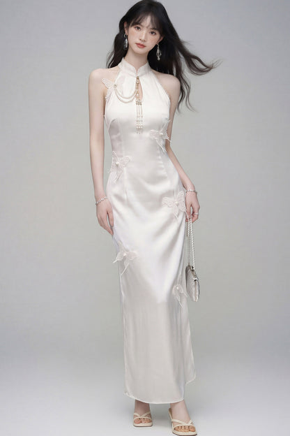 Butterfly Embroidered Cheongsam Dress