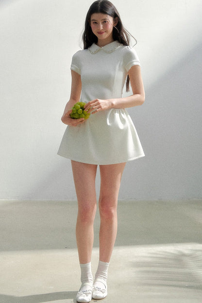 Retro Rhinestone Air Layer Dress