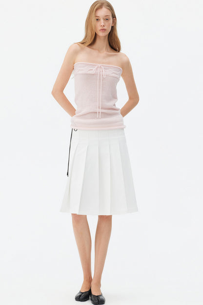 Wool Mohair Cable Knit Top