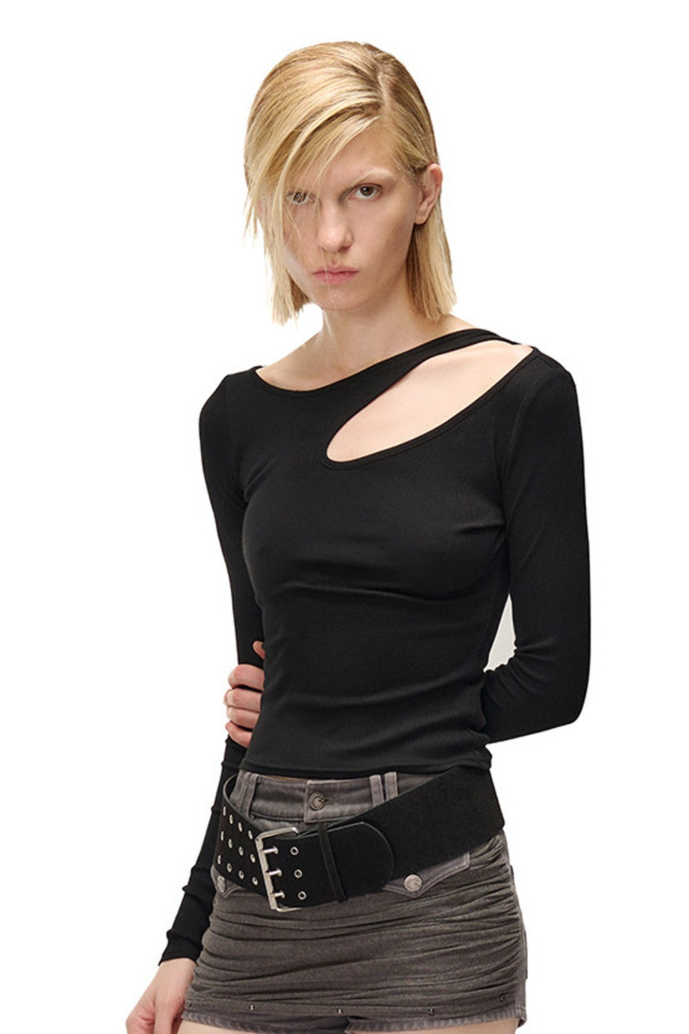Long Sleeve Hollow Neck Base Layer T-Shirt
