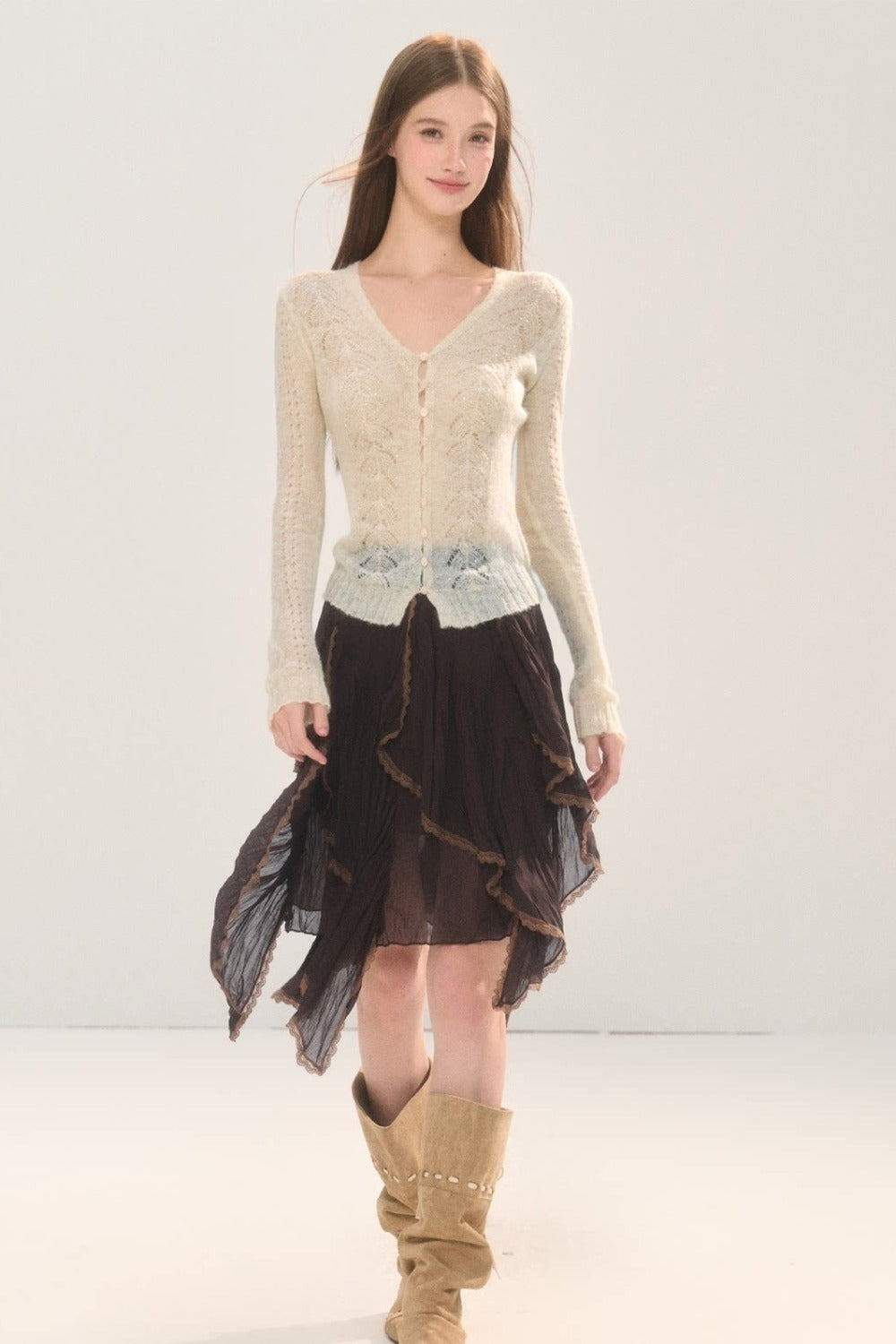 Ruffle Hem Autumn Skirt