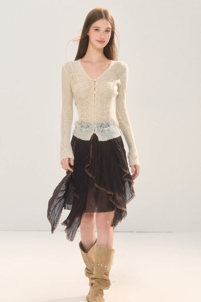 Ruffle Hem Autumn Skirt