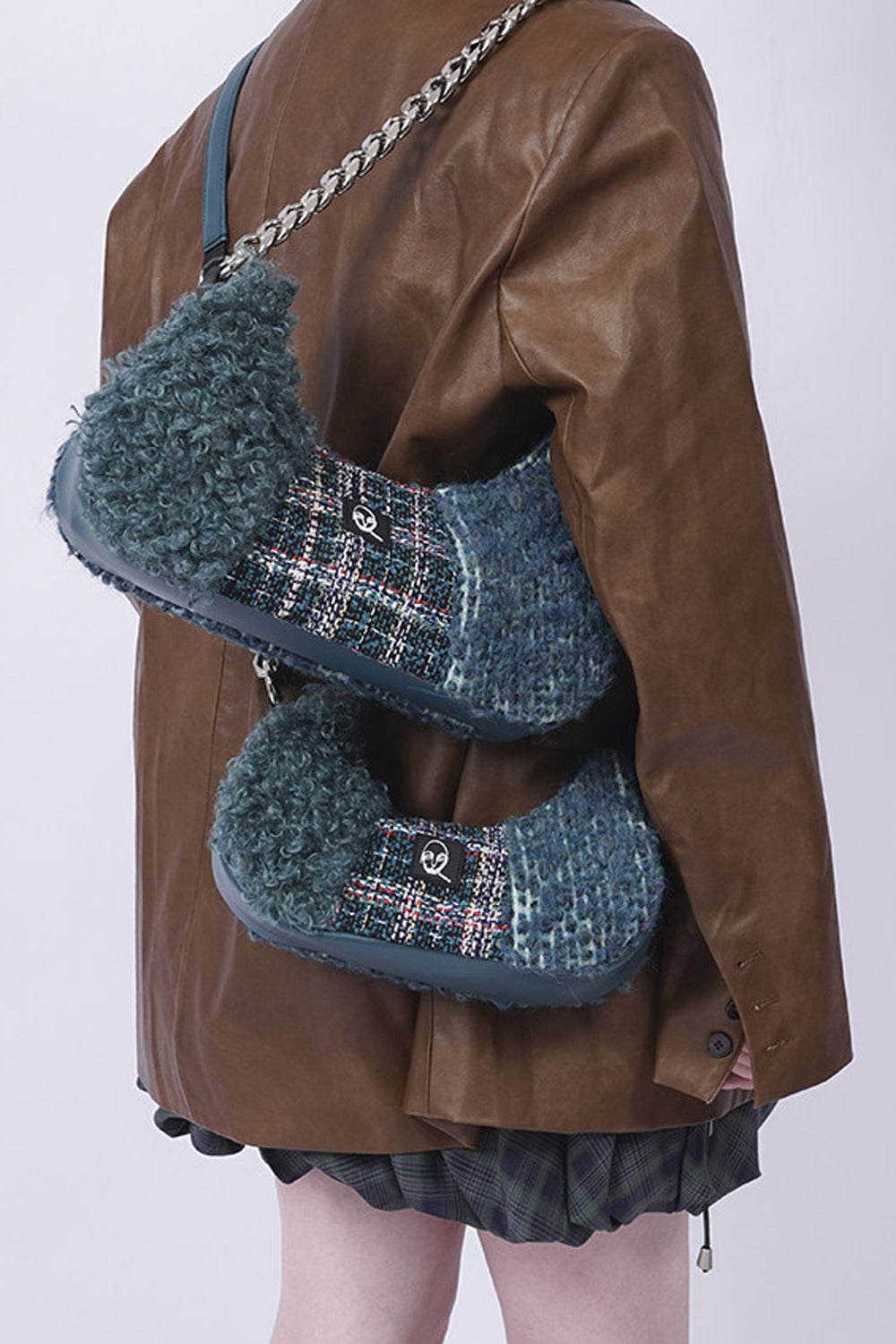 Y2K Color-Block Crossbody Bag