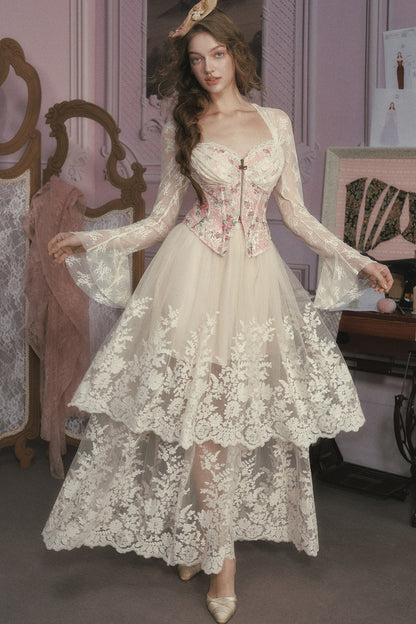 Rose Lace Retro Top