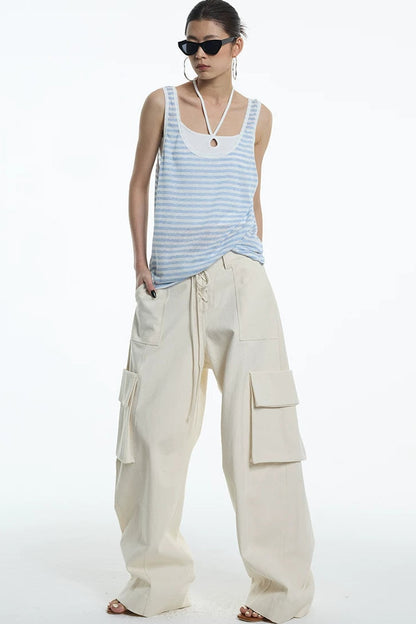 Nautical Striped Lyocell Tank Top
