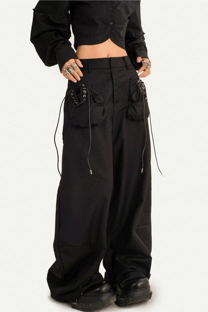 Minimalist High-Waist Wide-Leg Pants