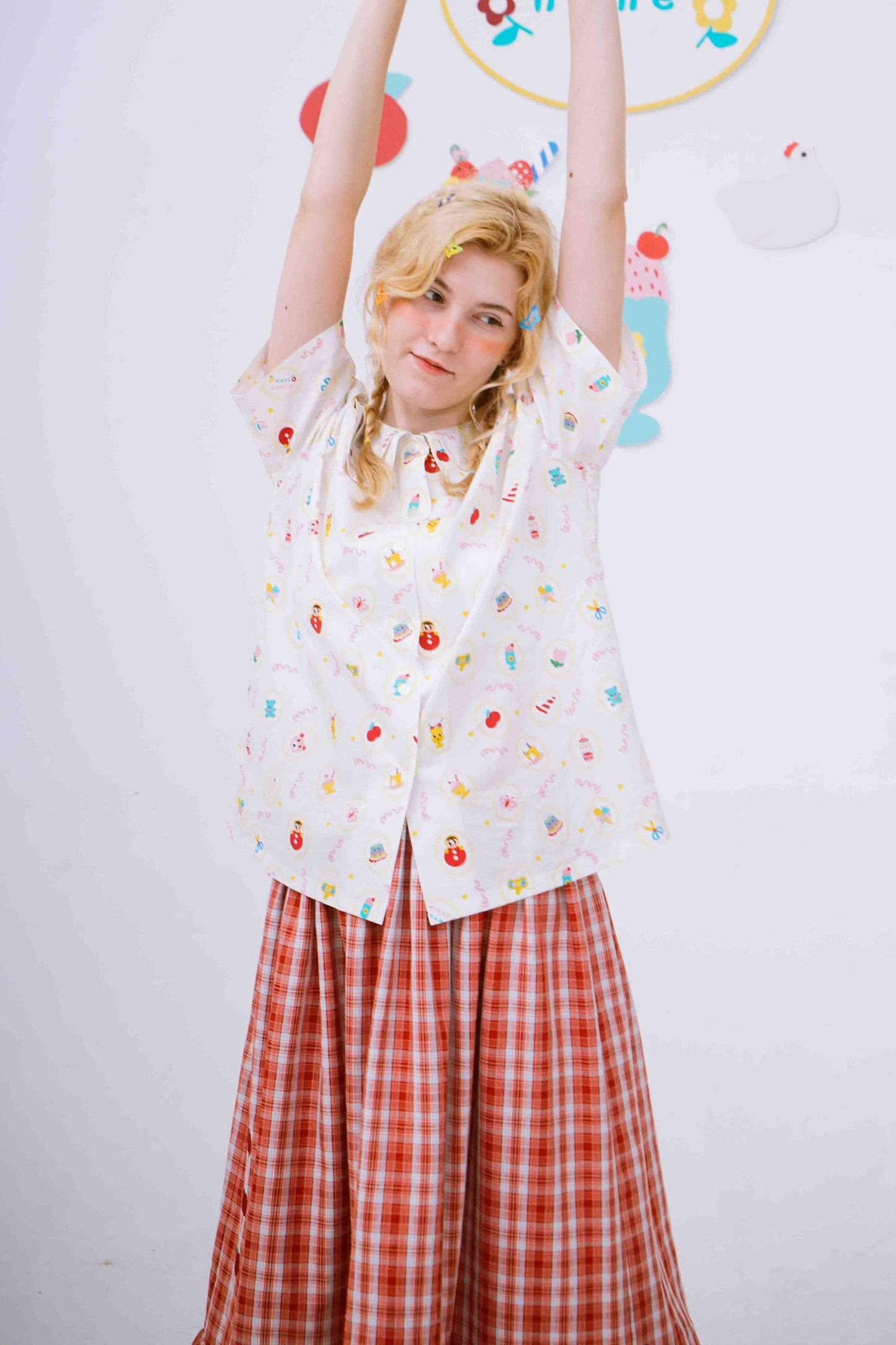 Sweets Print Short-Sleeved Shirt