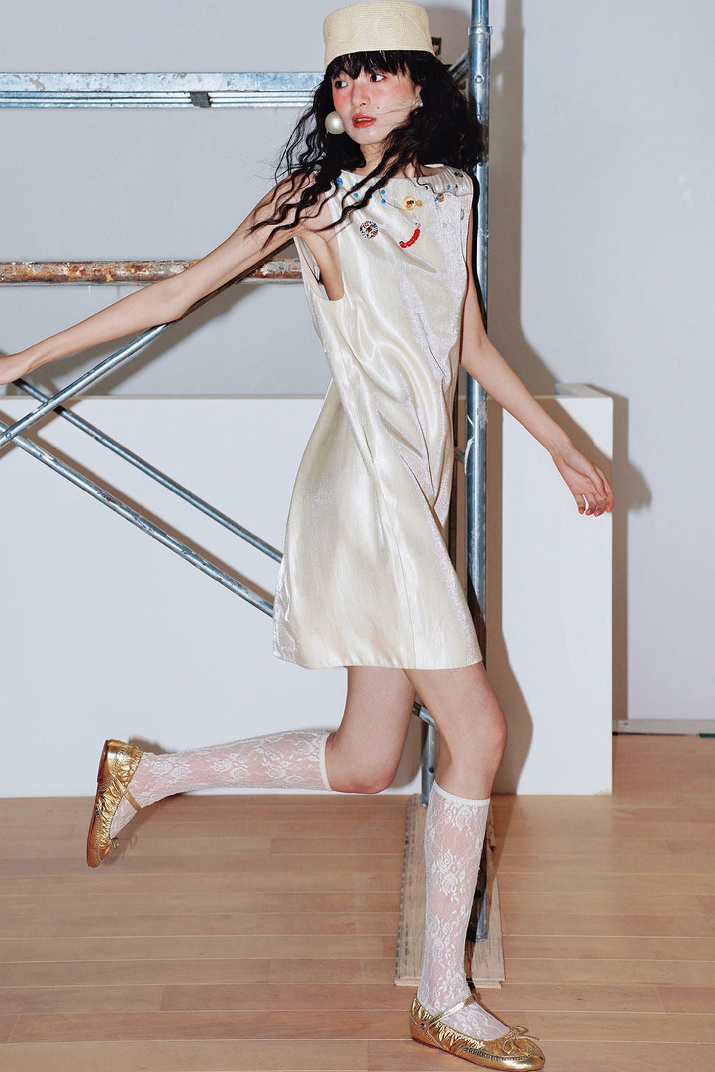 Studded Backless Tank Dress