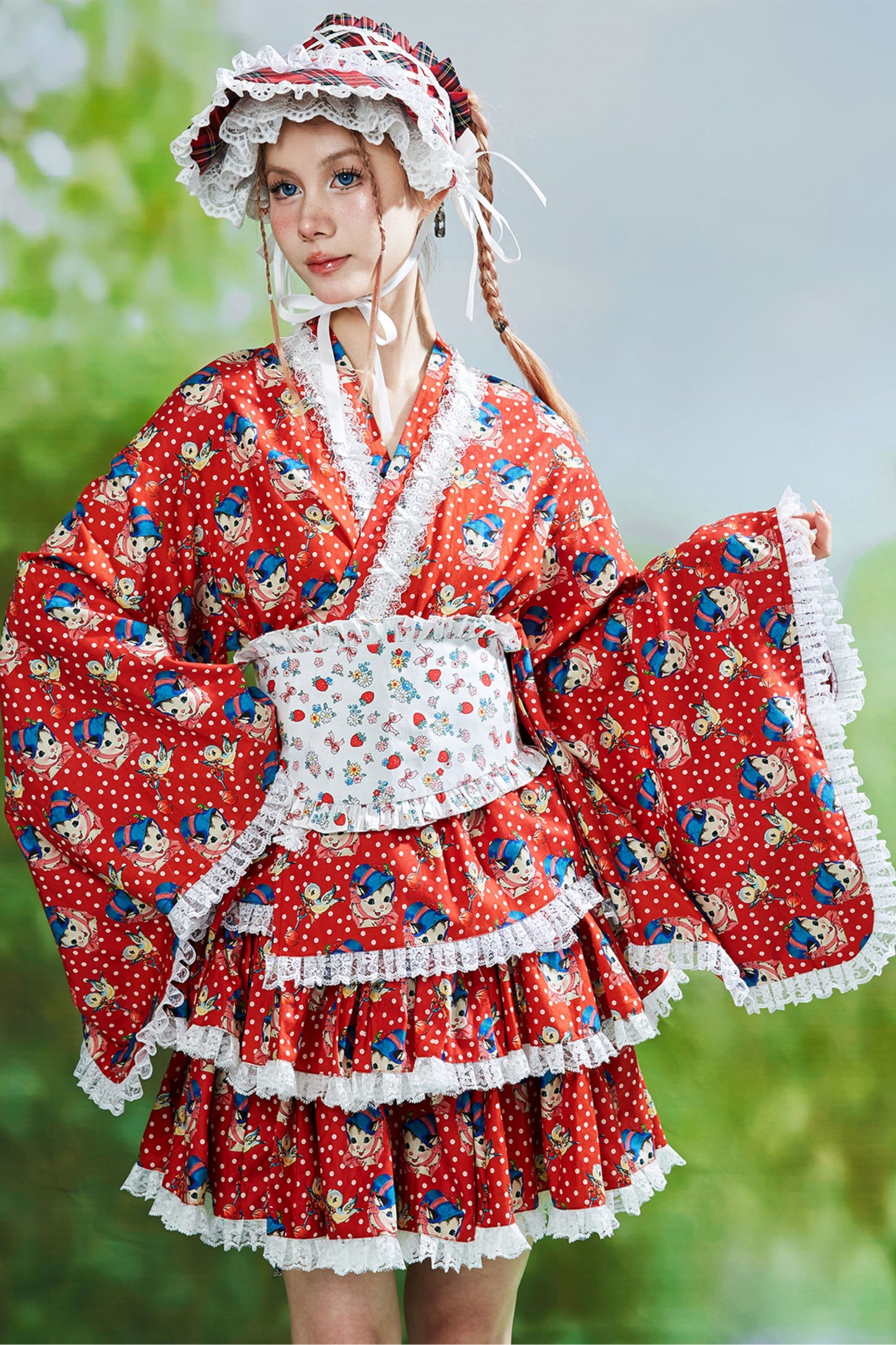 Showa Retro Lolita Half Skirt