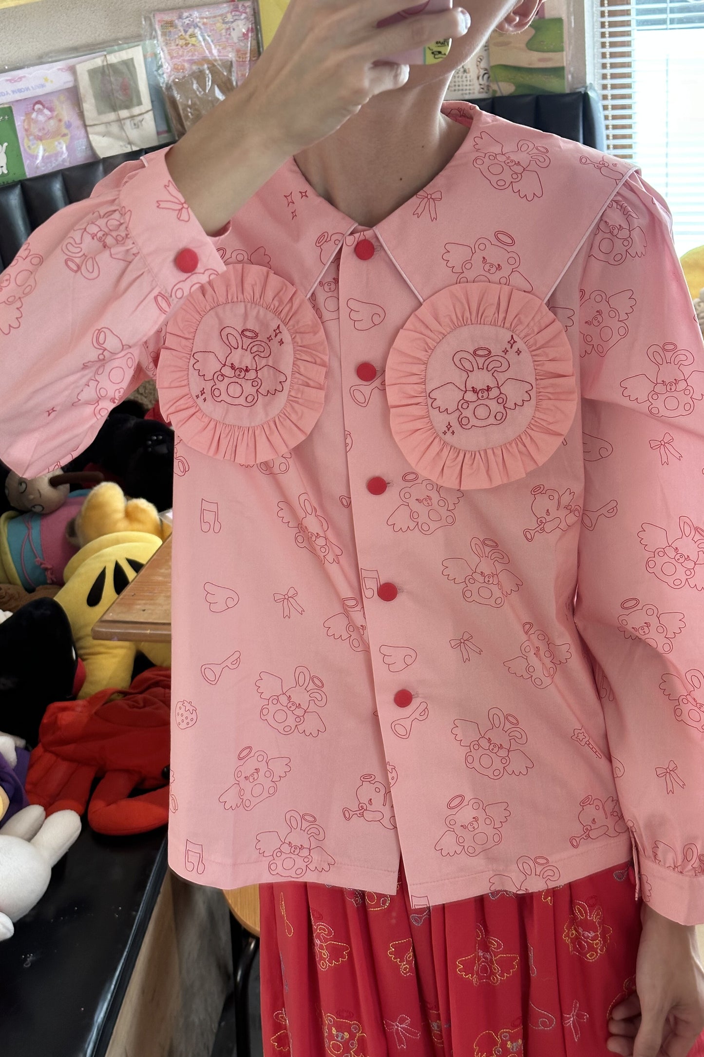 Bunny Collar Loose Blouse