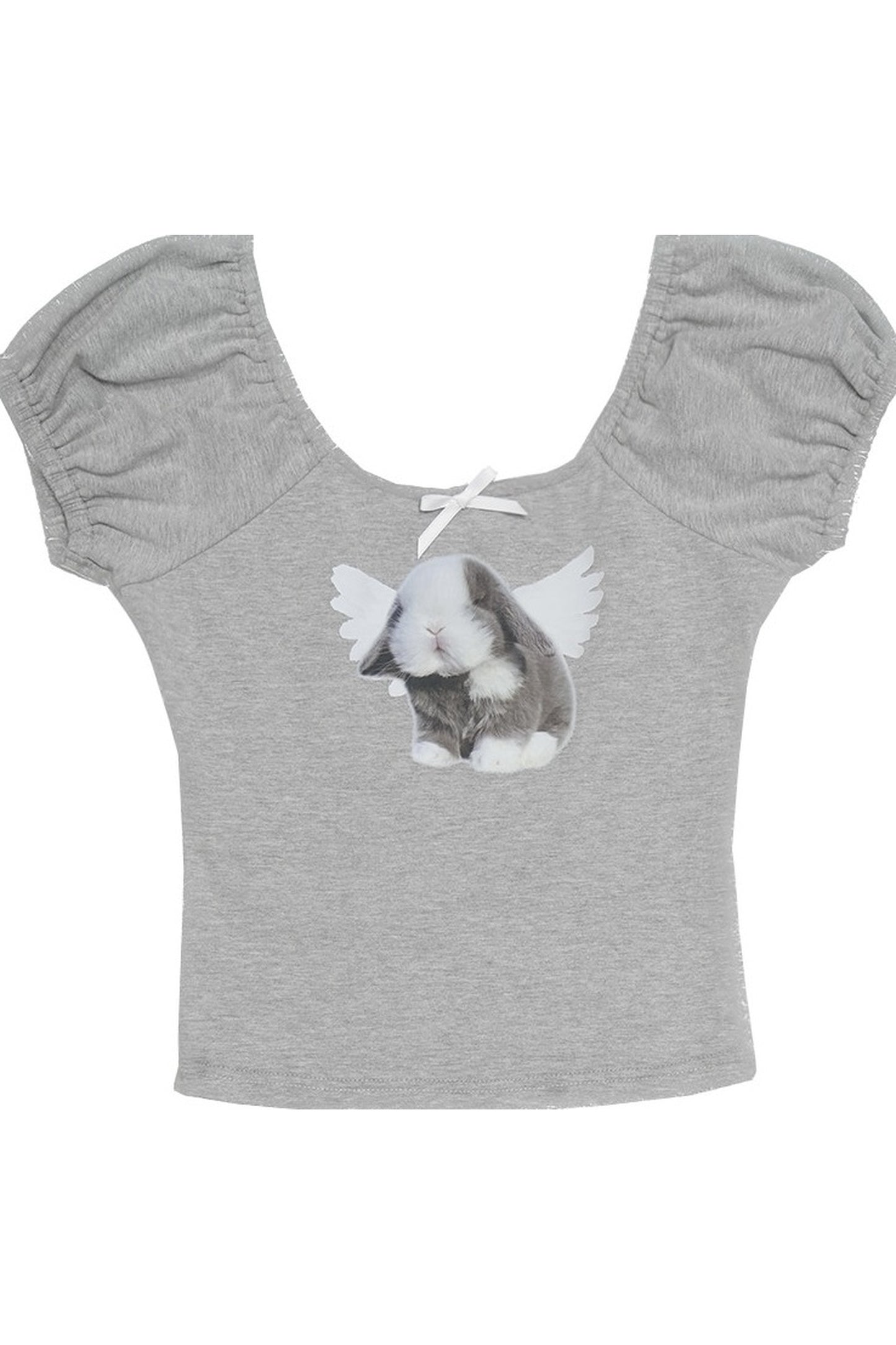 Cat Bunny Bow Short Sleeve T-shirt