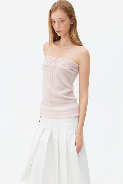 Wool Mohair Cable Knit Top
