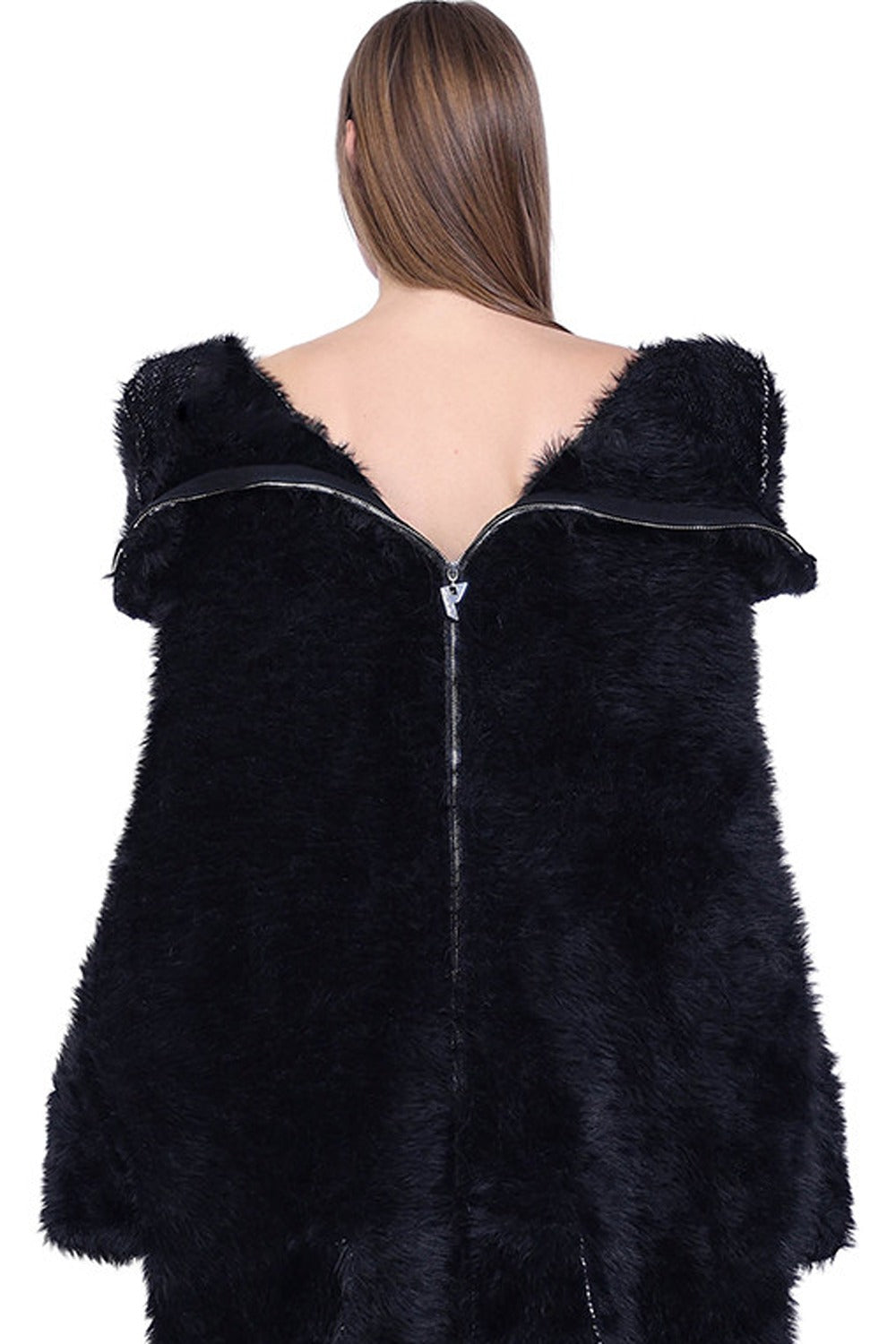 Reversible Mink Fur Hooded Gloves Jacket