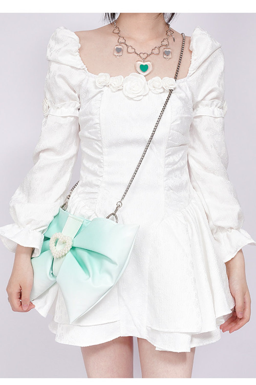 Gradient Bowknot Shoulder Bag