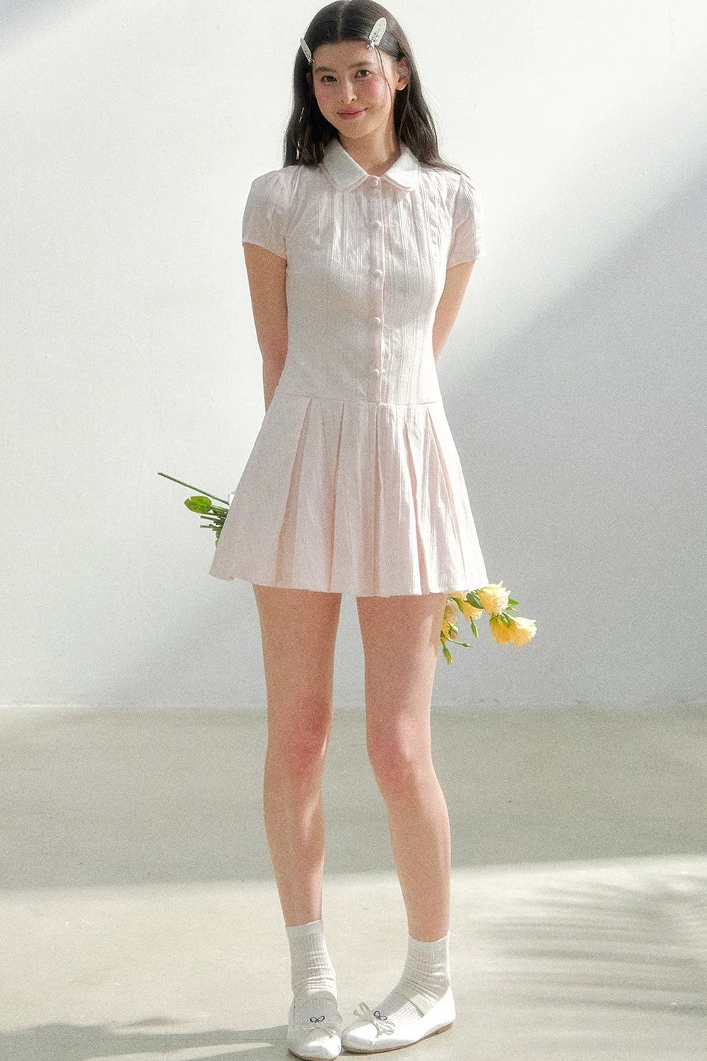 Retro Navy Shirt Dress