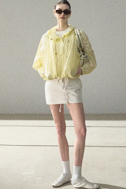 Bright Clouds Linen Skirt
