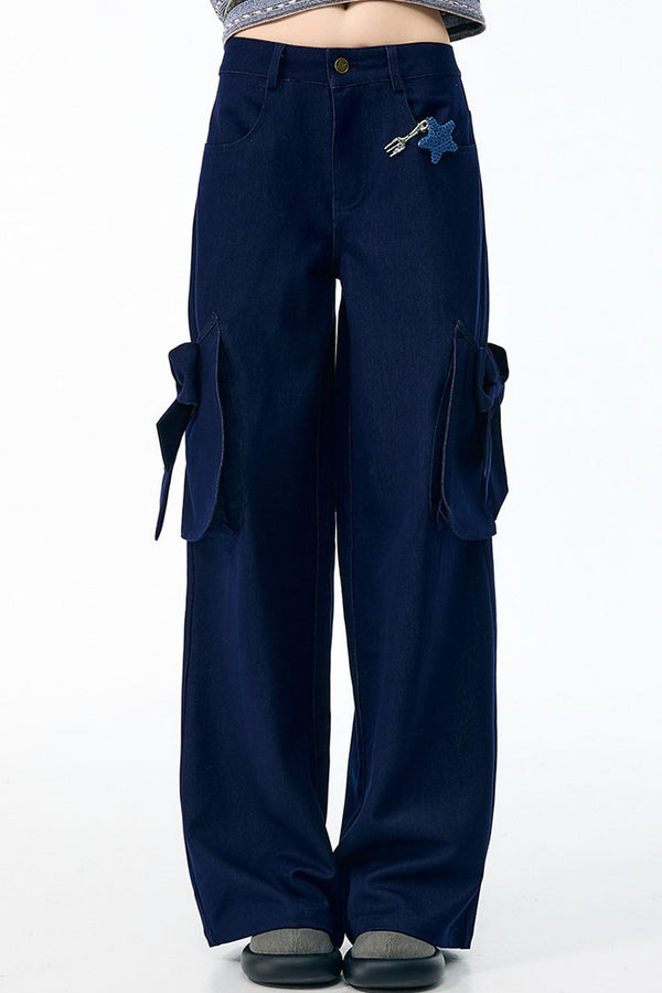 High-Waisted Wide-Leg Cargo Pants