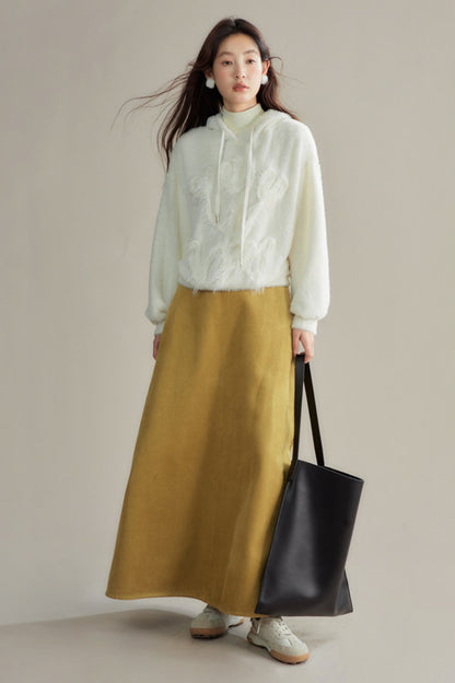 Retro Corduroy A-Line Skirt