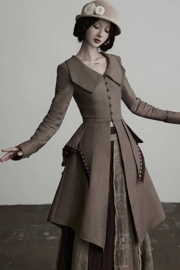 Victorian 3D Tailored Draped Deconstructed Tencel Jacket