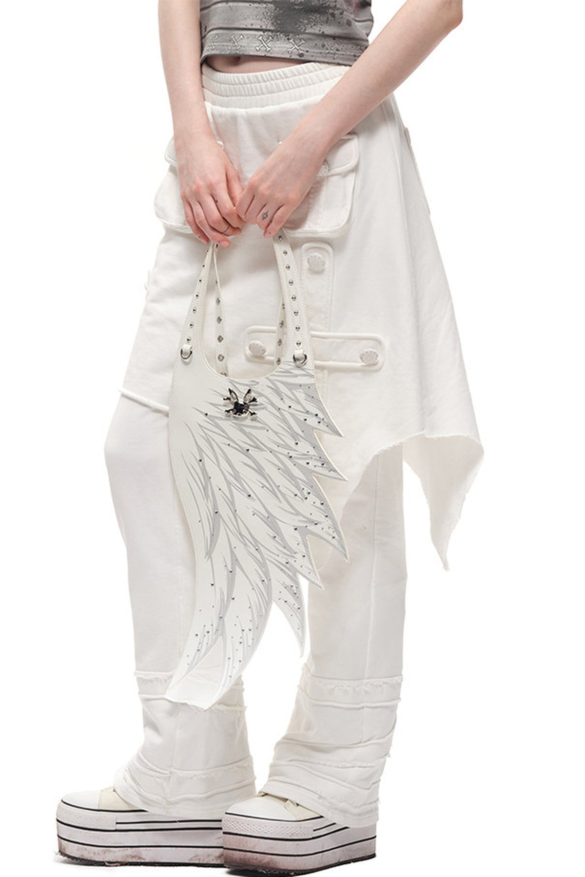 Angel Wings Rhinestone Underarm Bag
