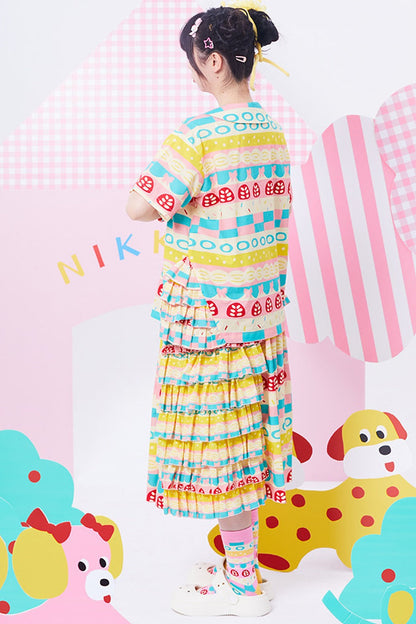 Original Printed Layered Blouse