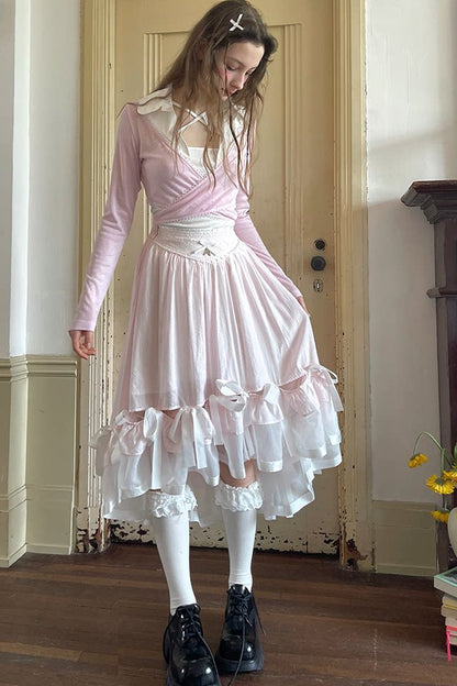 Angel's Tears Pink Plaid Skirt