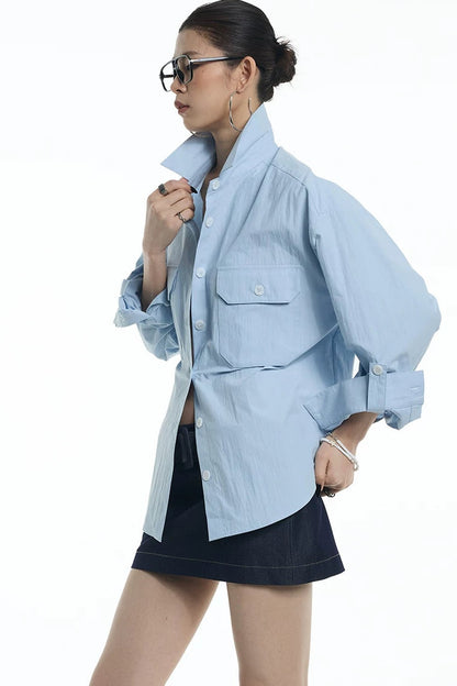 Glacier Blue Work Shirt Jacket