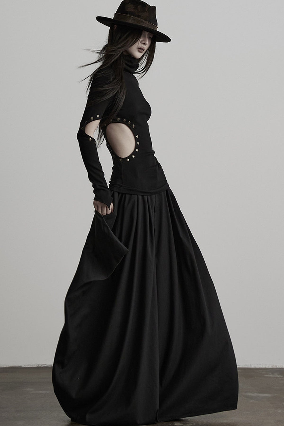 Oversized Multi-Panel Three-Dimensional Tailoring Wide-Leg Pants