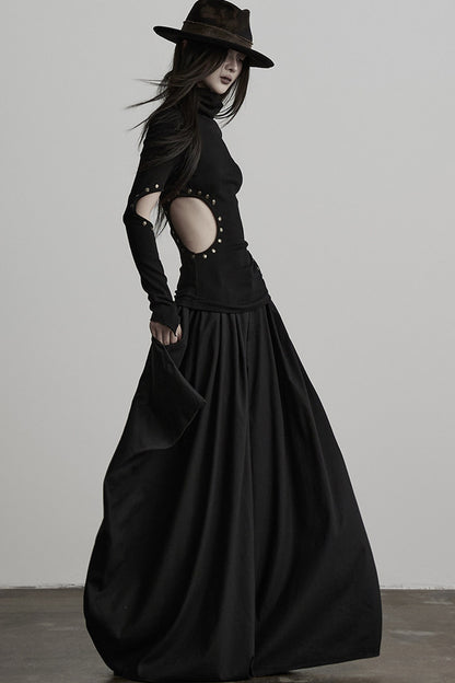 Oversized Multi-Panel Three-Dimensional Tailoring Wide-Leg Pants
