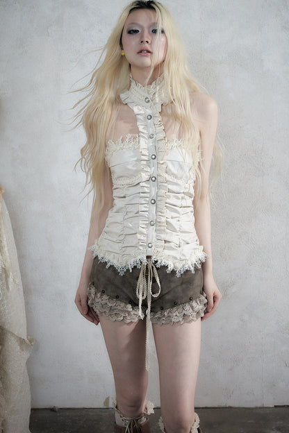 Baroque Velvet Lace Top