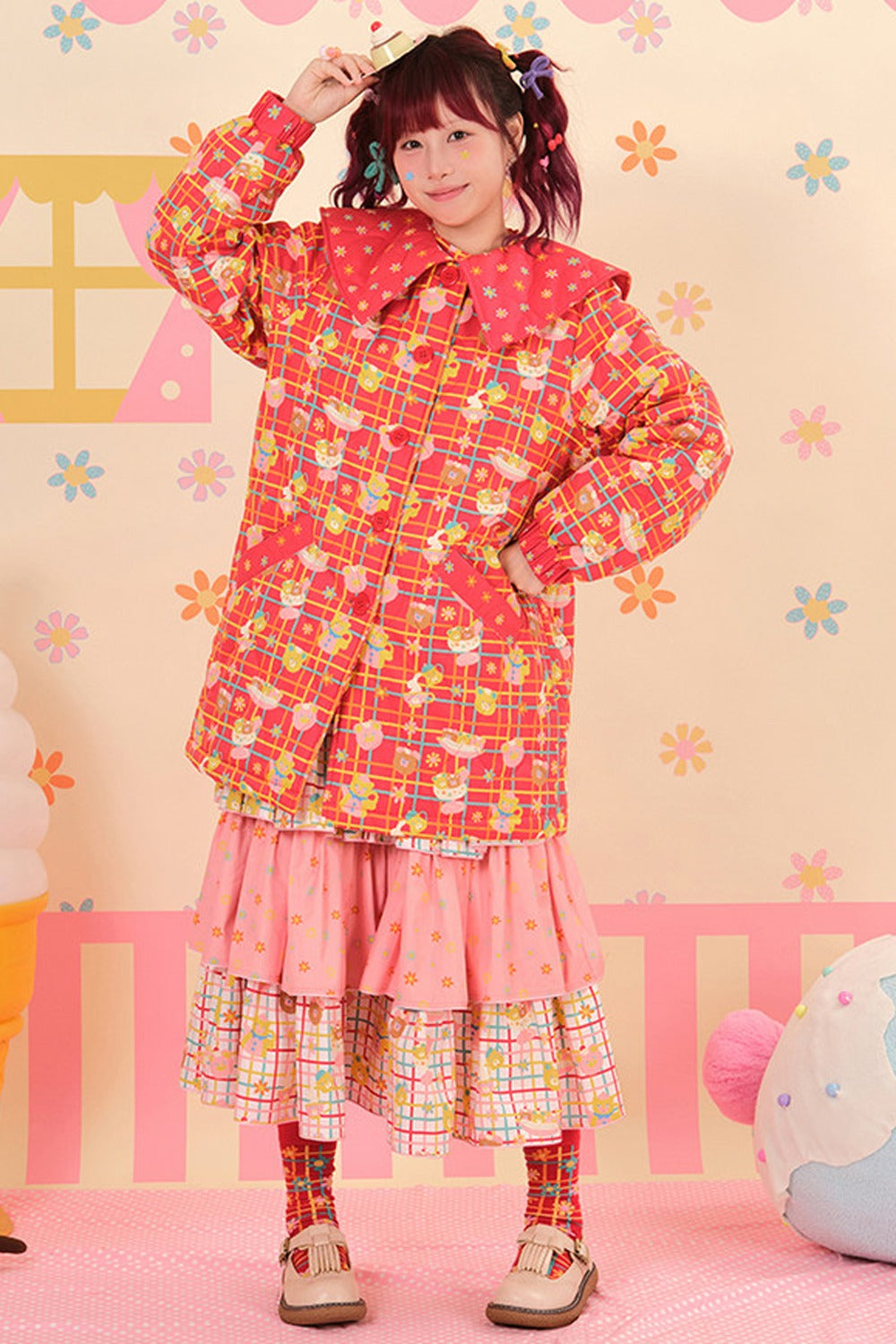 Showa Dessert Quilted Cotton Coat