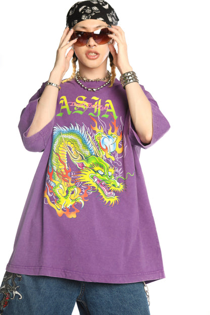 Dragon Print Loose Blouse