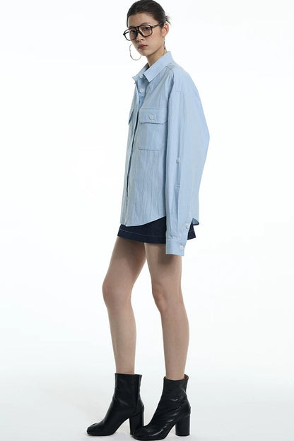 Glacier Blue Work Shirt Jacket