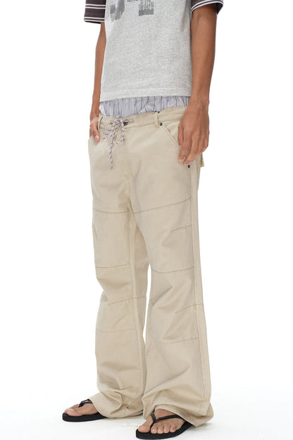 Retro Distressed Flared Pants