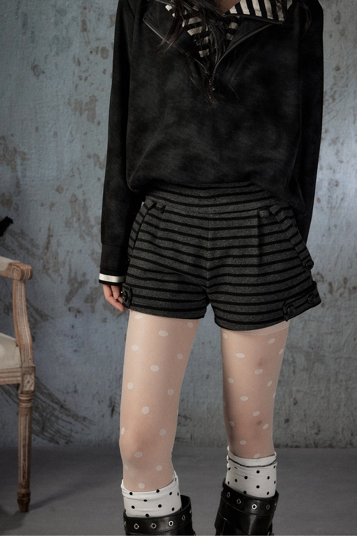 Slim-Fit Striped Shorts